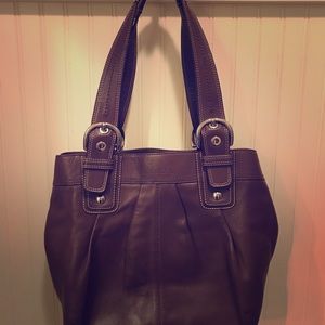 Coach purse, brown leather